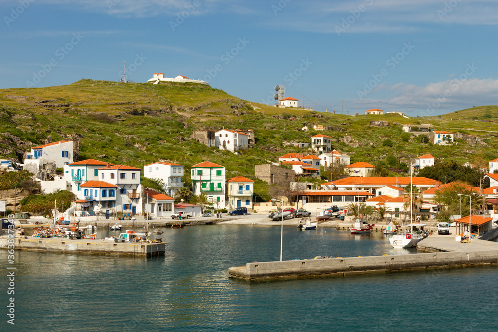 The picturesque harbor of Agios Efstratios (
