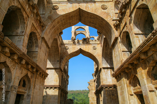 Koshak Mahal medieval palace, Chanderi, Madhya Pradesh, India.