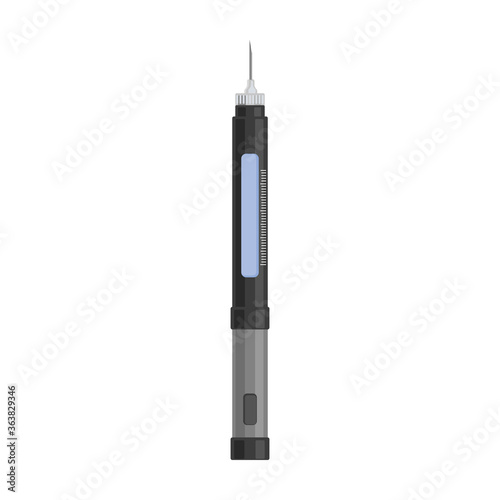 Syringe vector icon.Cartoon vector icon isolated on white background syringe.