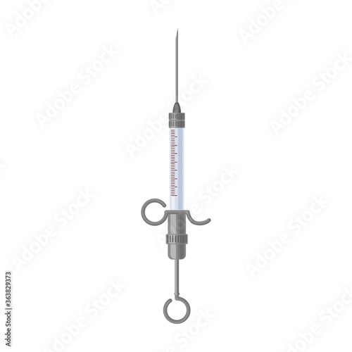 Syringe vector icon.Cartoon vector icon isolated on white background syringe.