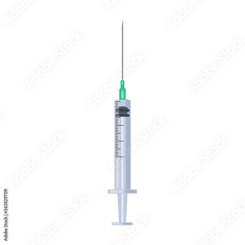 Syringe vector icon.Cartoon vector icon isolated on white background syringe.