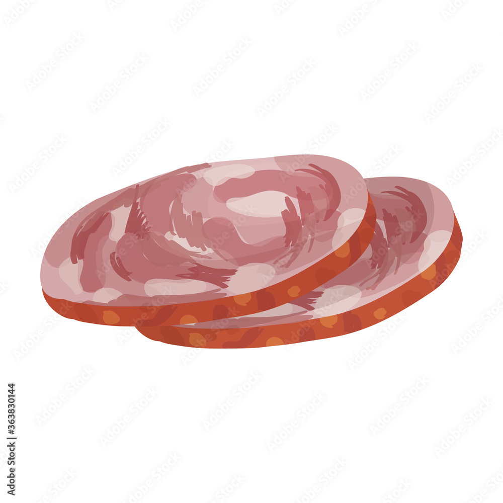 Sausage vector icon.Cartoon vector icon isolated on white background sausage. Sausage vector icon.Cartoon vector icon isolated on white background sausage.