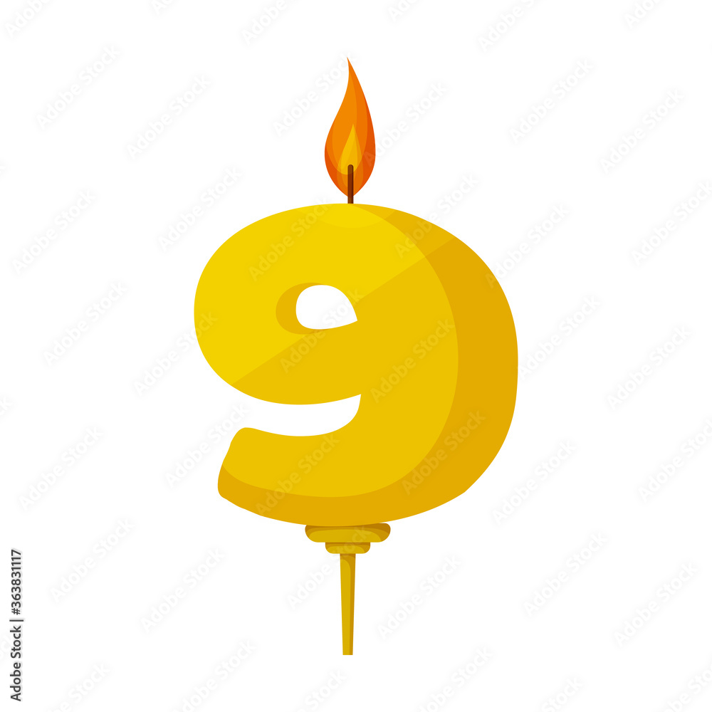 Birthday number vector icon.Cartoon vector icon isolated on white background birthday number.