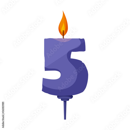 Birthday number vector icon.Cartoon vector icon isolated on white background birthday number. © VectorVicePhoto