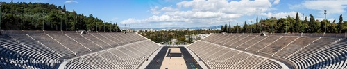 Olympic Panathenaic stadium or kallimarmaro in Athens - panorama