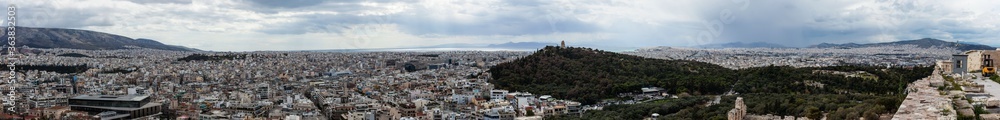 Athens city panorama - view from the Acropolis
