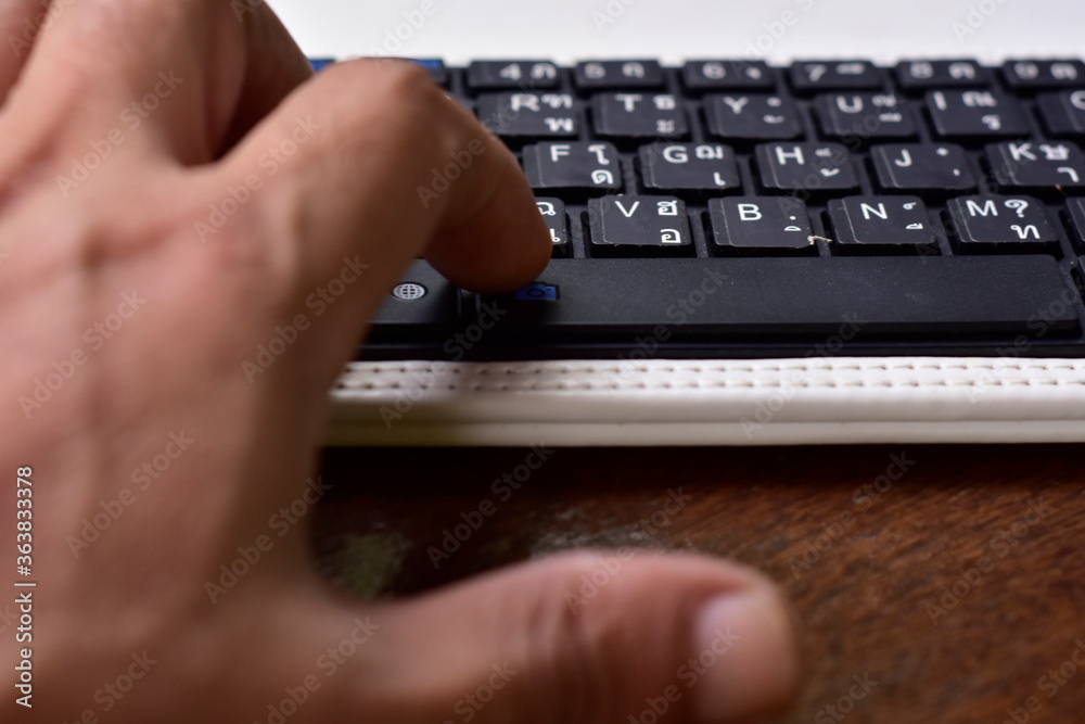 A laptop placed on the table On a natural background
A laptop placed on the table On a natural background
