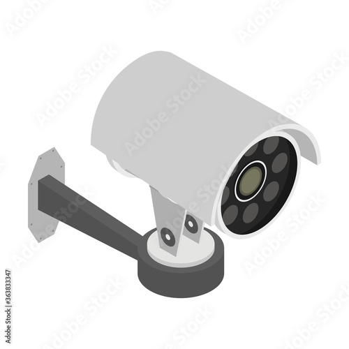 Security camera vector icon.Isometric vector icon isolated on white background security camera.