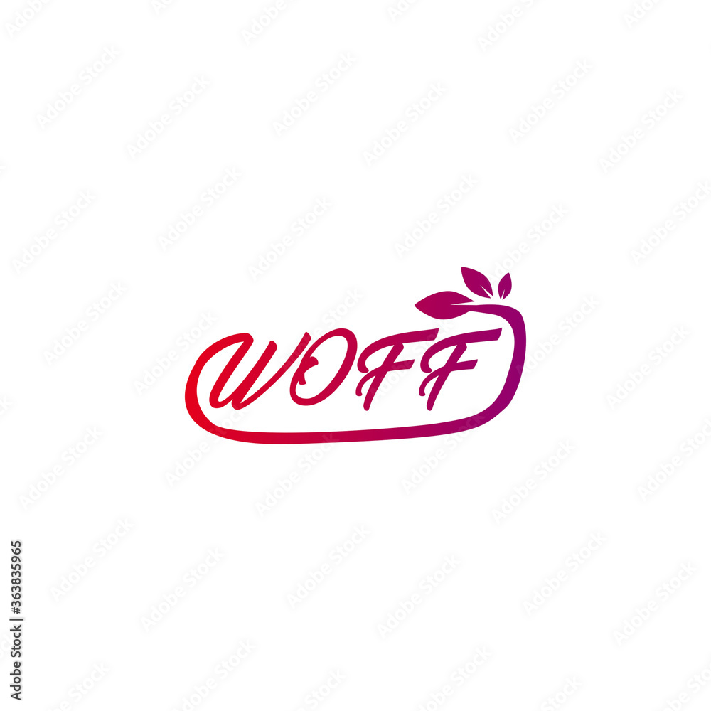Obraz premium Woff Logo Vector Templates Natural