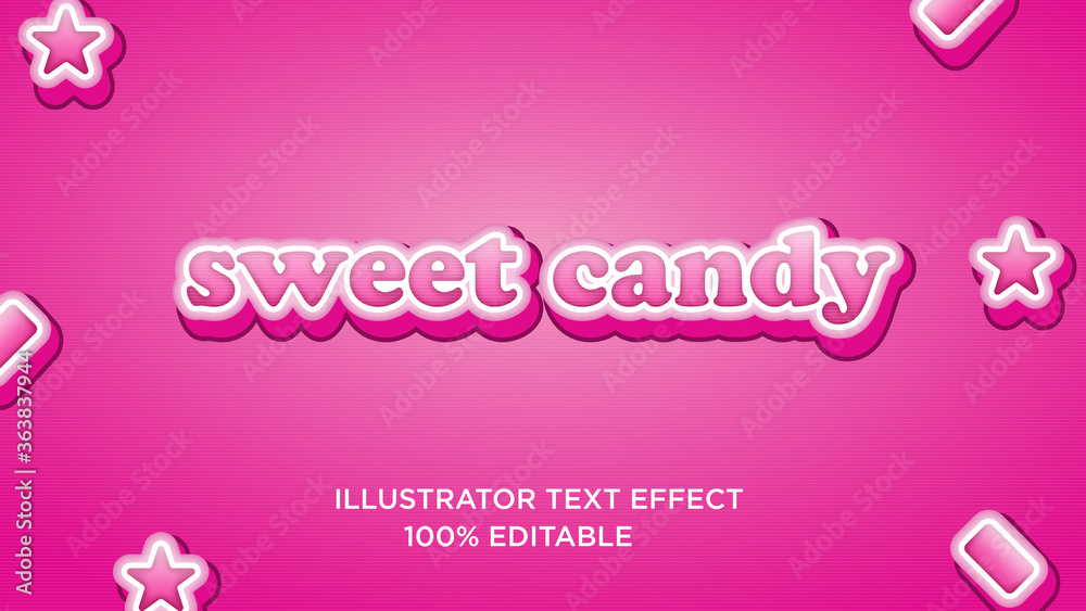 Candy illustrator text effect Candy illustrator text effect