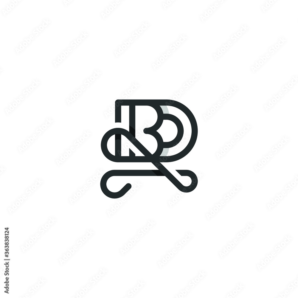 Letter BD Line Abstract Creative Monogram icon Logo Design Template Element Vector Letter BD Line Abstract Creative Monogram icon Logo Design Template Element Vector