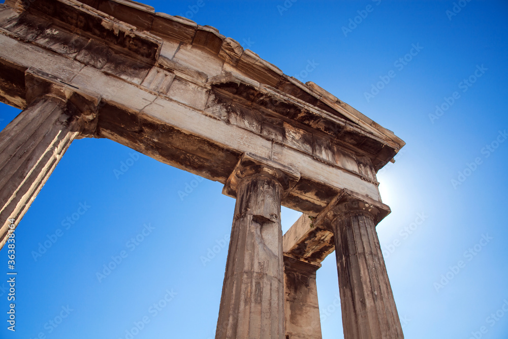 Fototapeta premium Antique greek temple column detail