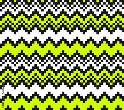 Yellow Christmas fair isle pattern background for fashion textiles, knitwear and graphics