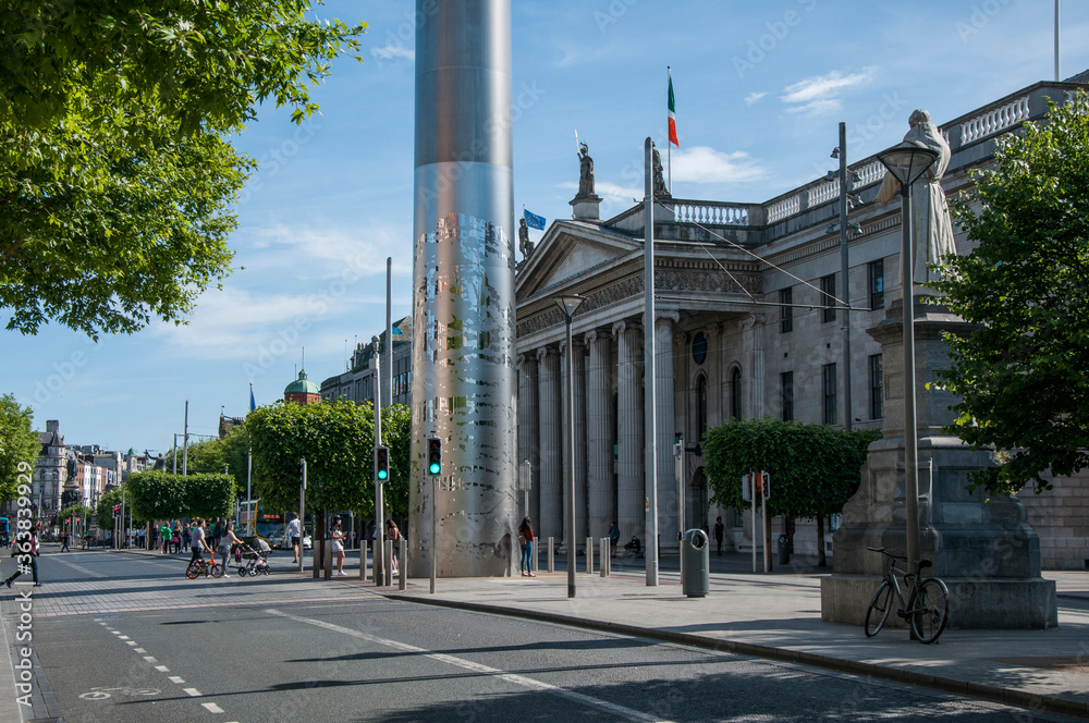 Naklejka premium O'Connell street in Dublin.