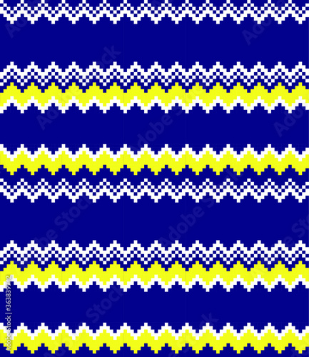 Yellow Christmas fair isle pattern background for fashion textiles, knitwear and graphics