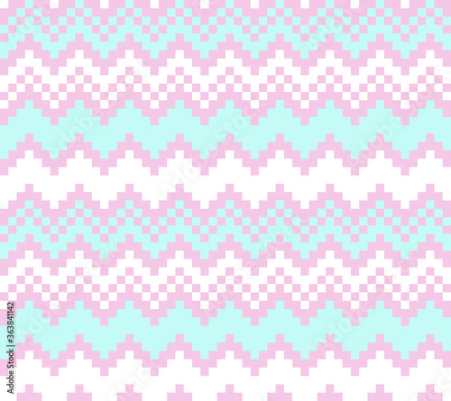 Pink Christmas fair isle pattern background for fashion textiles, knitwear and graphics