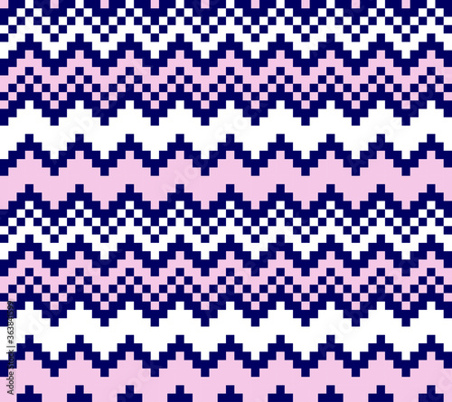 Pink Navy Christmas fair isle pattern background for fashion textiles, knitwear and graphics