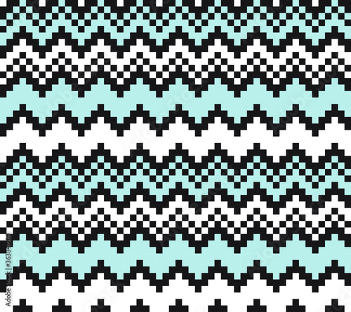 Sky Blue Christmas fair isle pattern background for fashion textiles, knitwear and graphics