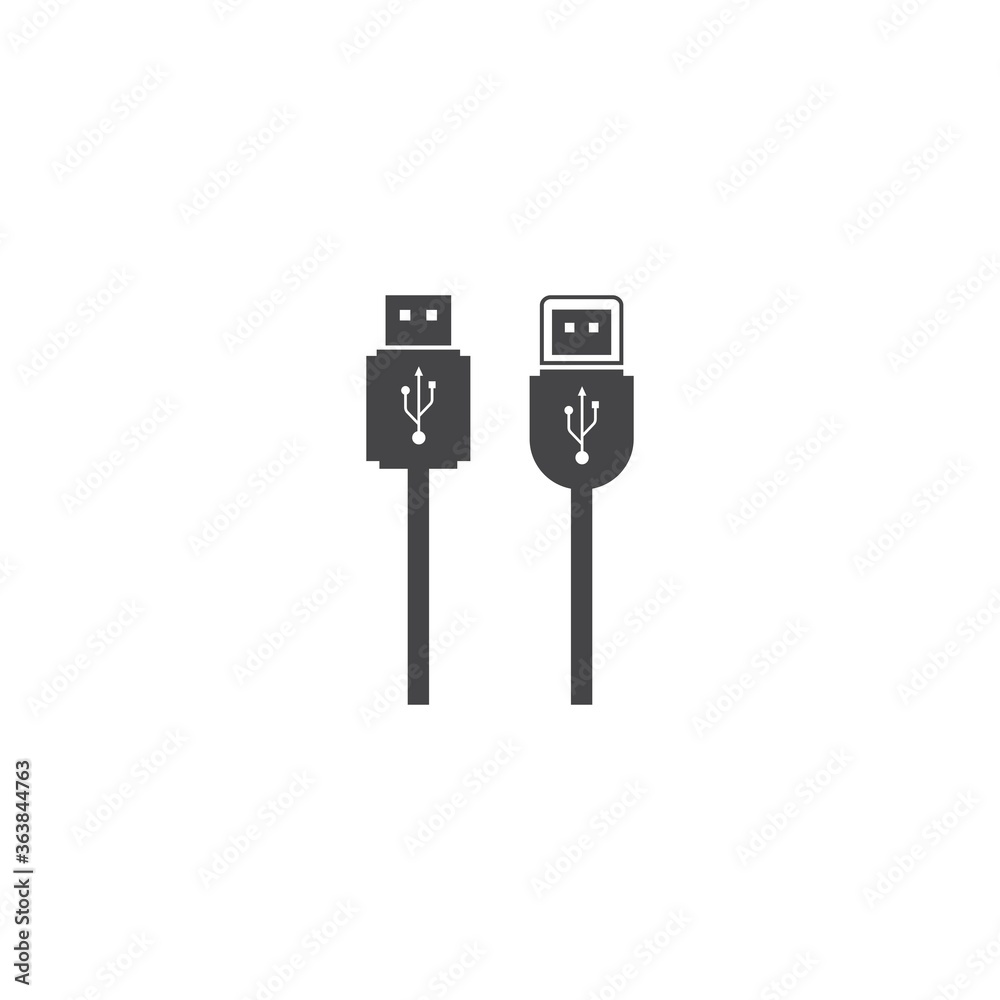 USB symbol logo vector icon USB symbol logo vector icon