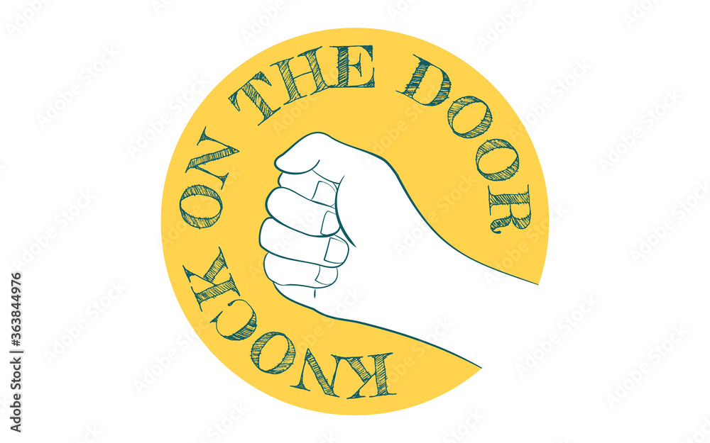 ハンドサインのアイコン ノックするサイン ベクターイラスト Stock Vector Adobe Stock