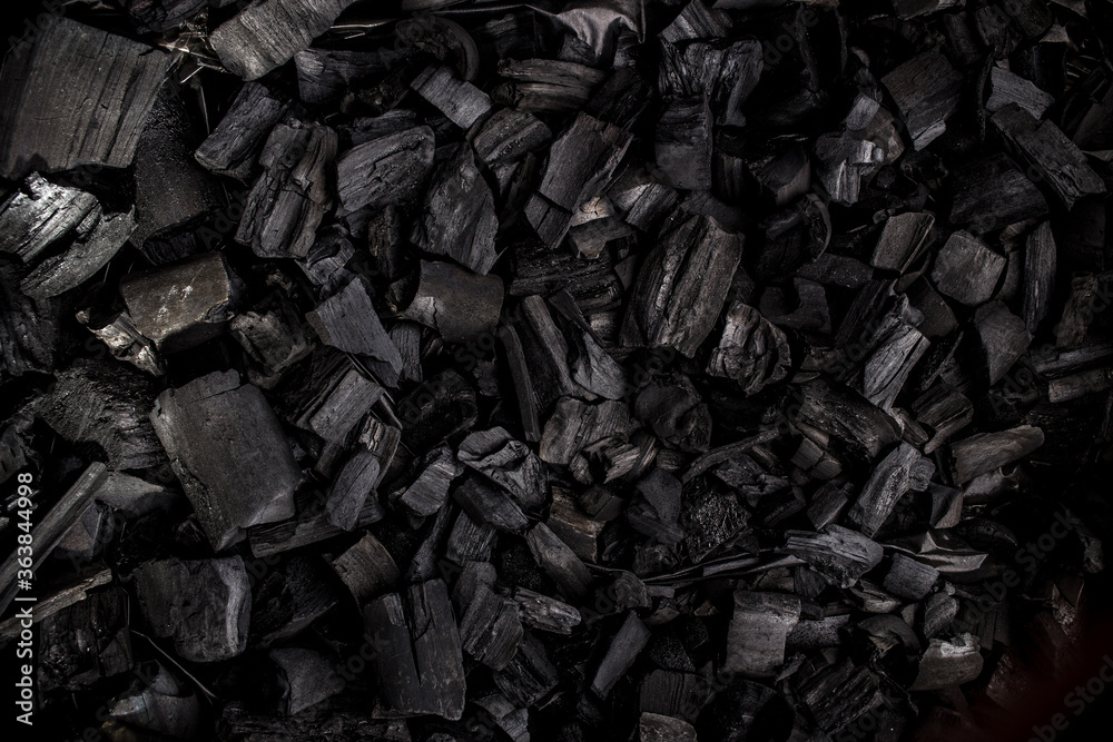 Charcoal texture black background top view Charcoal texture black background top view