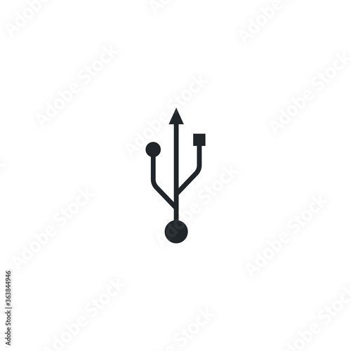 USB symbol logo vector icon