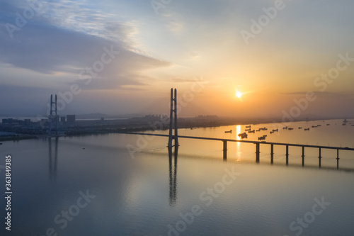 jiujiang second bridge in sunset © chungking
