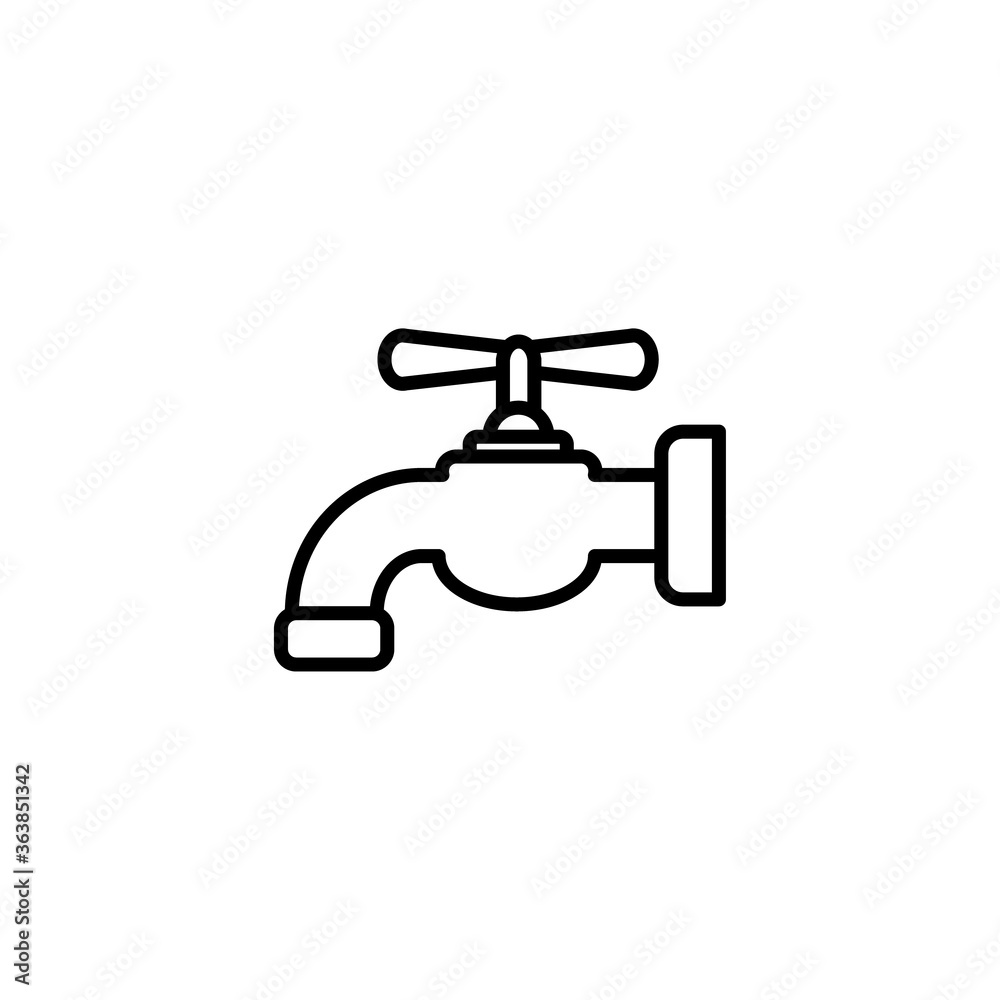 Faucet line icon vector Faucet line icon vector