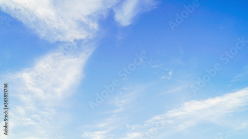 Fototapeta Naklejka Na Ścianę i Meble -  Blue sky with cloud bright at. Border, Thailand - Malaysia