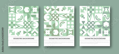 Modern bauhaus geometric background