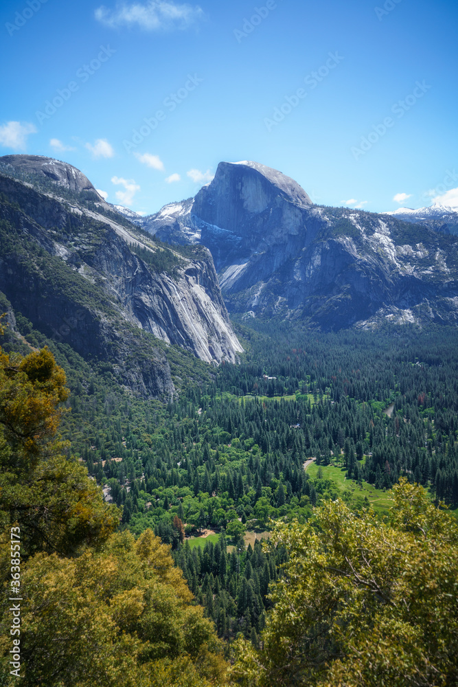 hiking the upper yosemite falls trail in yosemite national park in california, usa hiking the upper yosemite falls trail in yosemite national park in california, usa