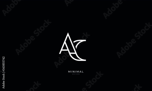 Alphabet letter icon logo AC or CA