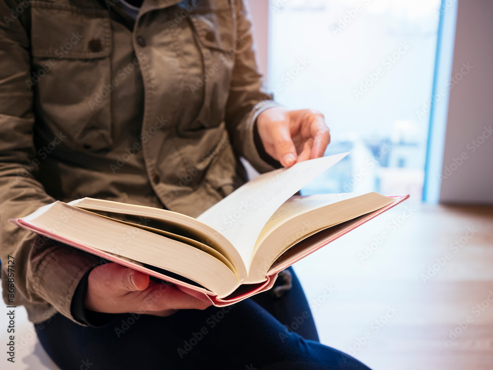 People reading book study in library Education concept People reading book study in library Education concept