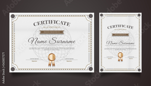 Luxury Certificate Template with Vintage Ornaments