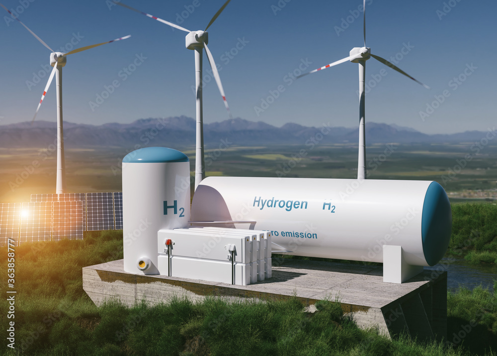 Hydrogen renewable energy production hydrogen gas for clean