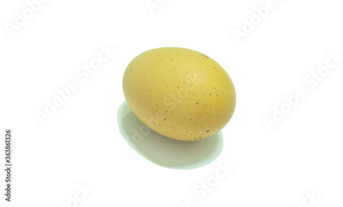 single eggs on white background