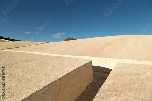 Cretto di Burri: in the 1960s, the town of Gibellina was hit by a strong earthquake. It was decided to cover the remains of the city with concrete, but the streets are still visible photo