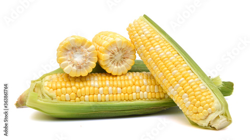 Corn on a white background