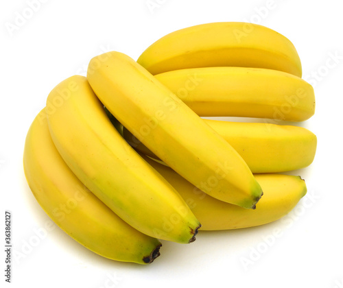 Bunch of bananas isolated on white background