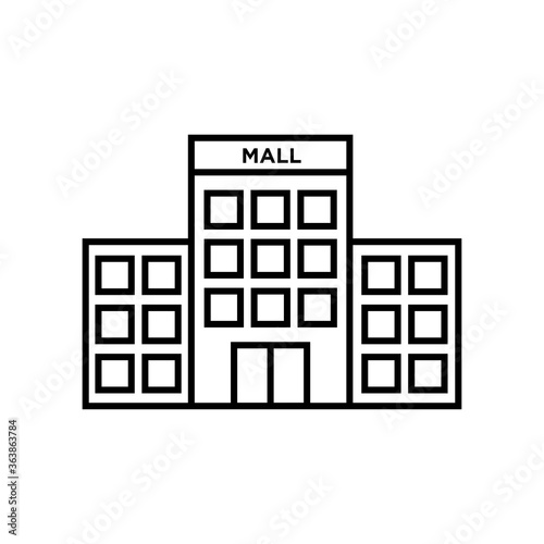 Mall building line icon © My