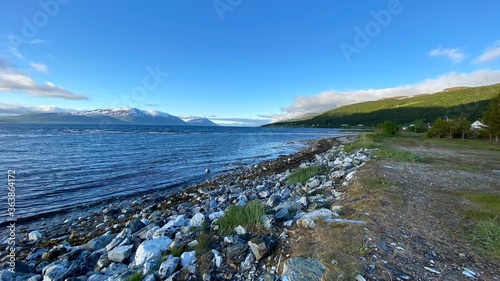 mountain landscape with snow