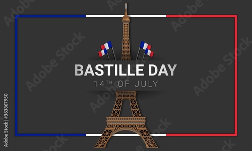 Bastille Day Background. 14th of July.