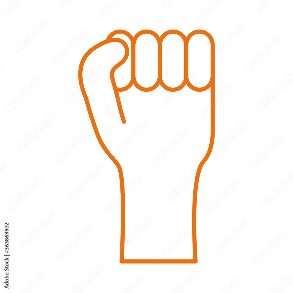Independece day india celebration flag in hand fist line style icon Independece day india celebration flag in hand fist line style icon