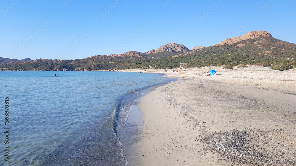 Ostriconi beach in Corsica, France