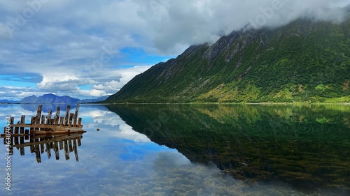 lake and mountains
