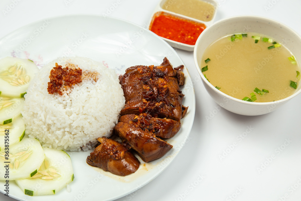 Delicious roast Chicken with Rice (Hainan Chicken) Delicious roast Chicken with Rice (Hainan Chicken)