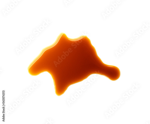 drops of soy sauce isolated on a white background