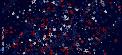 National American Stars Vector Background. USA Memorial Independence 4th of July Labor Veteran's President's 11th of November Day 