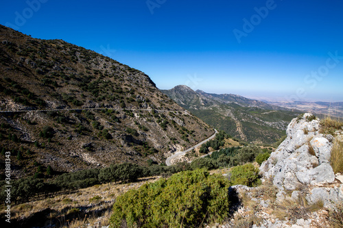 Mediterranean landscape at the Cerro Coros in the natural park Sierra de Grazalema, Andalusia, Spain. © DirkR