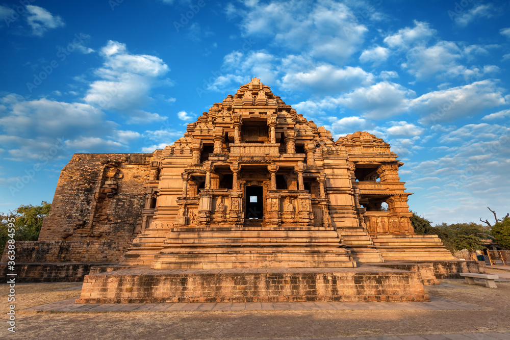 Sas Bahu ka Mandir (Sas Bahu Temple) located at inside Gwalior fort, Gwalior, Madhya Pradesh, India.